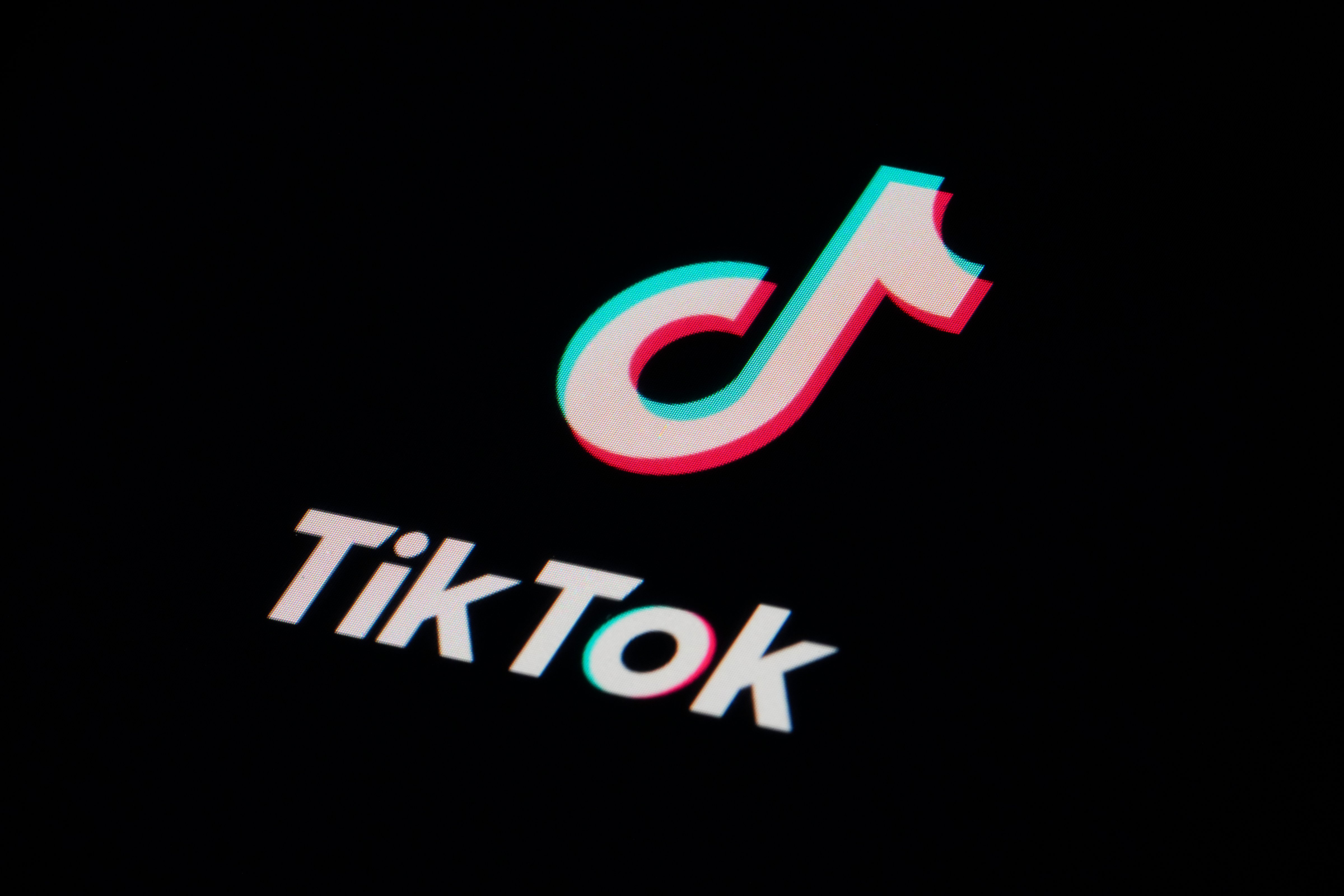 Logo for the video sharing TikTok app on a smartphone. (Matt Slocum–AP)