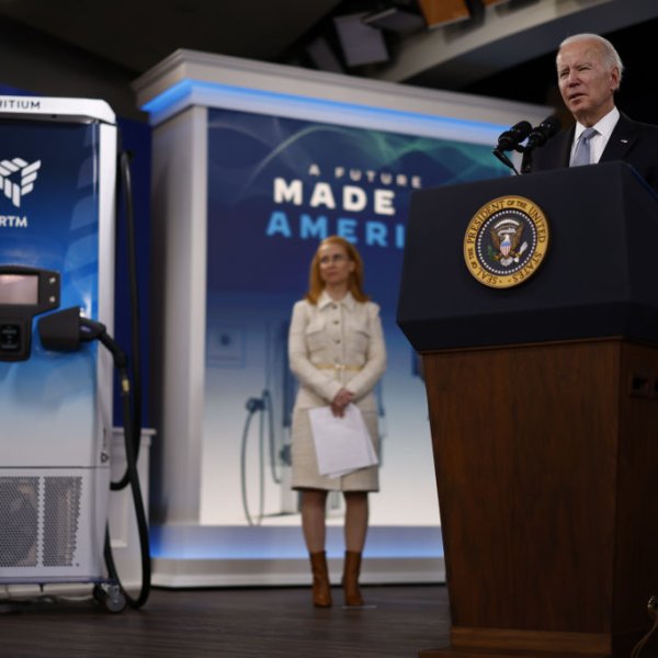 On Feb. 8, 2022, in Washington, D.C., President Joe Biden announced the Australian electric vehicle charging company Tritium DCFC is planning to build its first U.S. manufacturing facility in Tennessee.