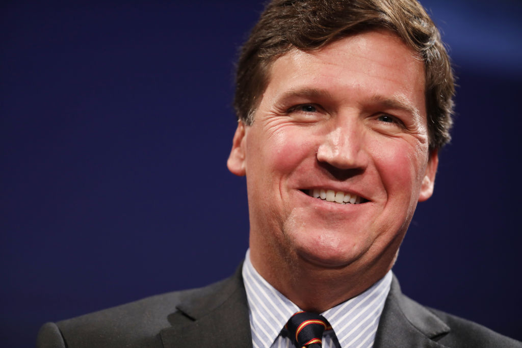Tucker Carlson speaks at the National Review Institute's Ideas Summit at the Mandarin Oriental Hotel in Washington, D.C., March 29, 2019. (Chip Somodevilla—Getty Images)
