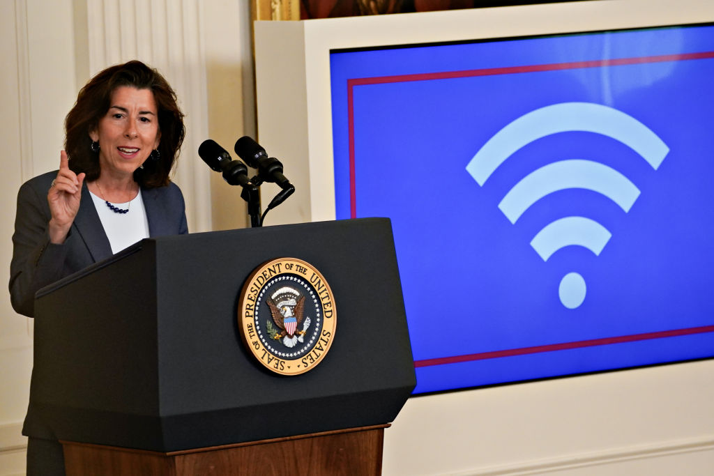 President Biden Makes High Speed Internet Infrastructure Funding Announcement At White House
