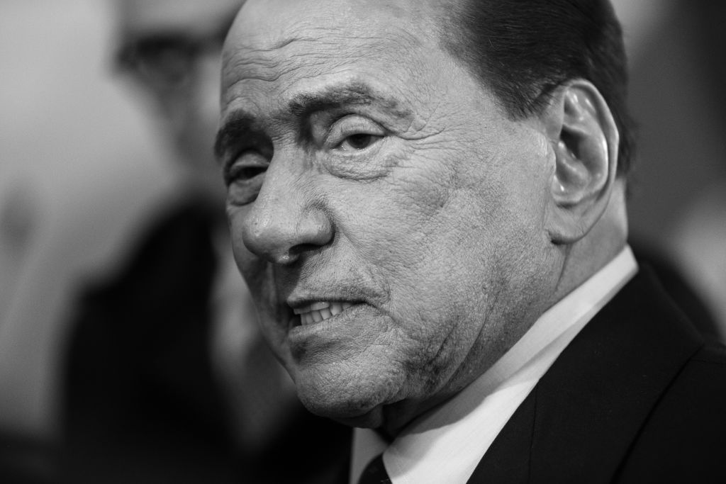 Former Italian Prime Minister and Forza Italia party leader Silvio Berlusconi delivers a speech in Lamezia Terme on January 23, 2020. (Andrea Pirri—NurPhoto/Getty Images)