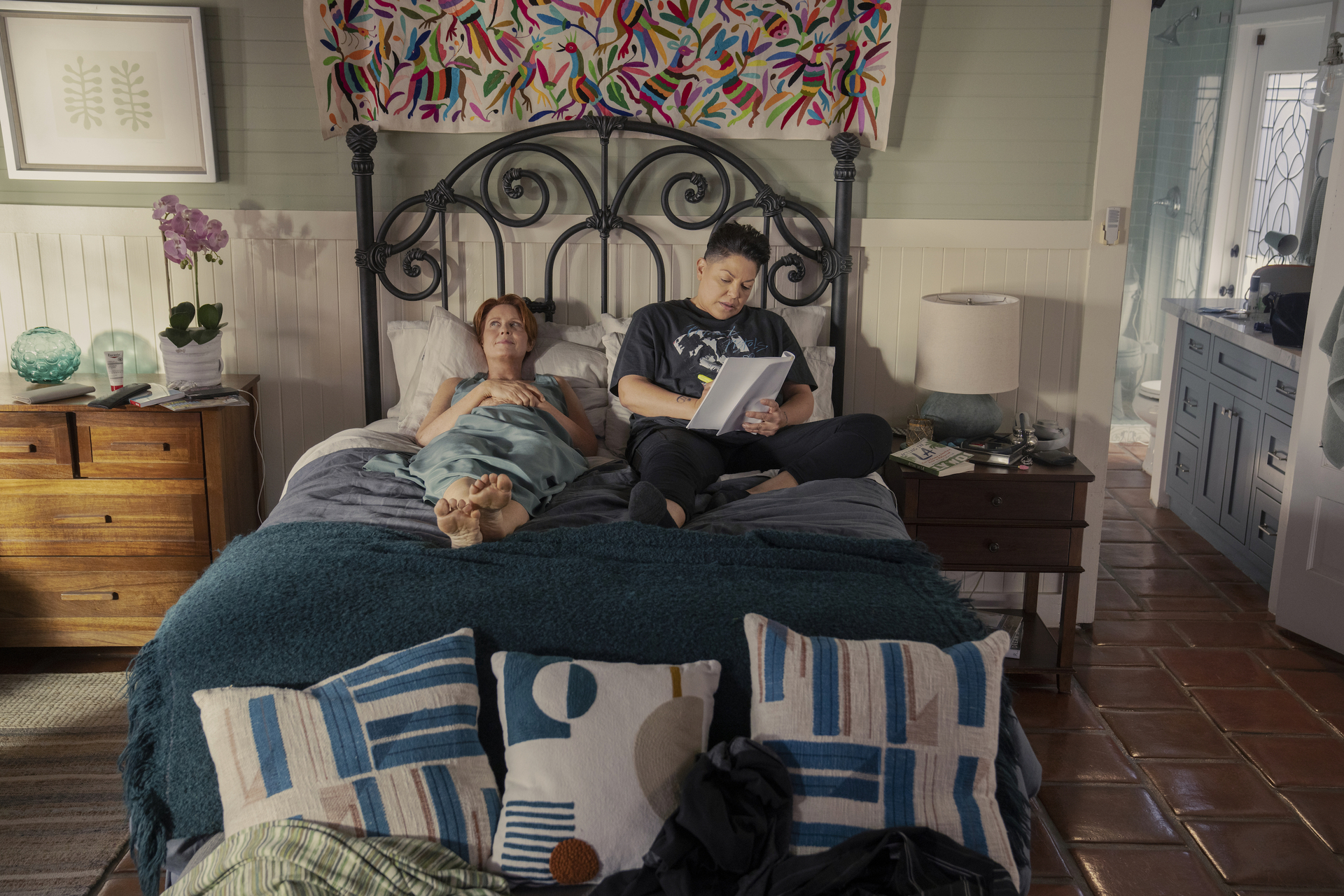 Cynthia Nixon and Sara Ramírez in season 2 of 'And Just Like That...'.  (Craig Blankenhorn—Max)
