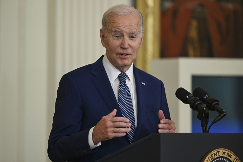 U.S. President Joe Biden speaks during the Broadband Event at the White House in Washington D.C., United States on June 26, 2023.