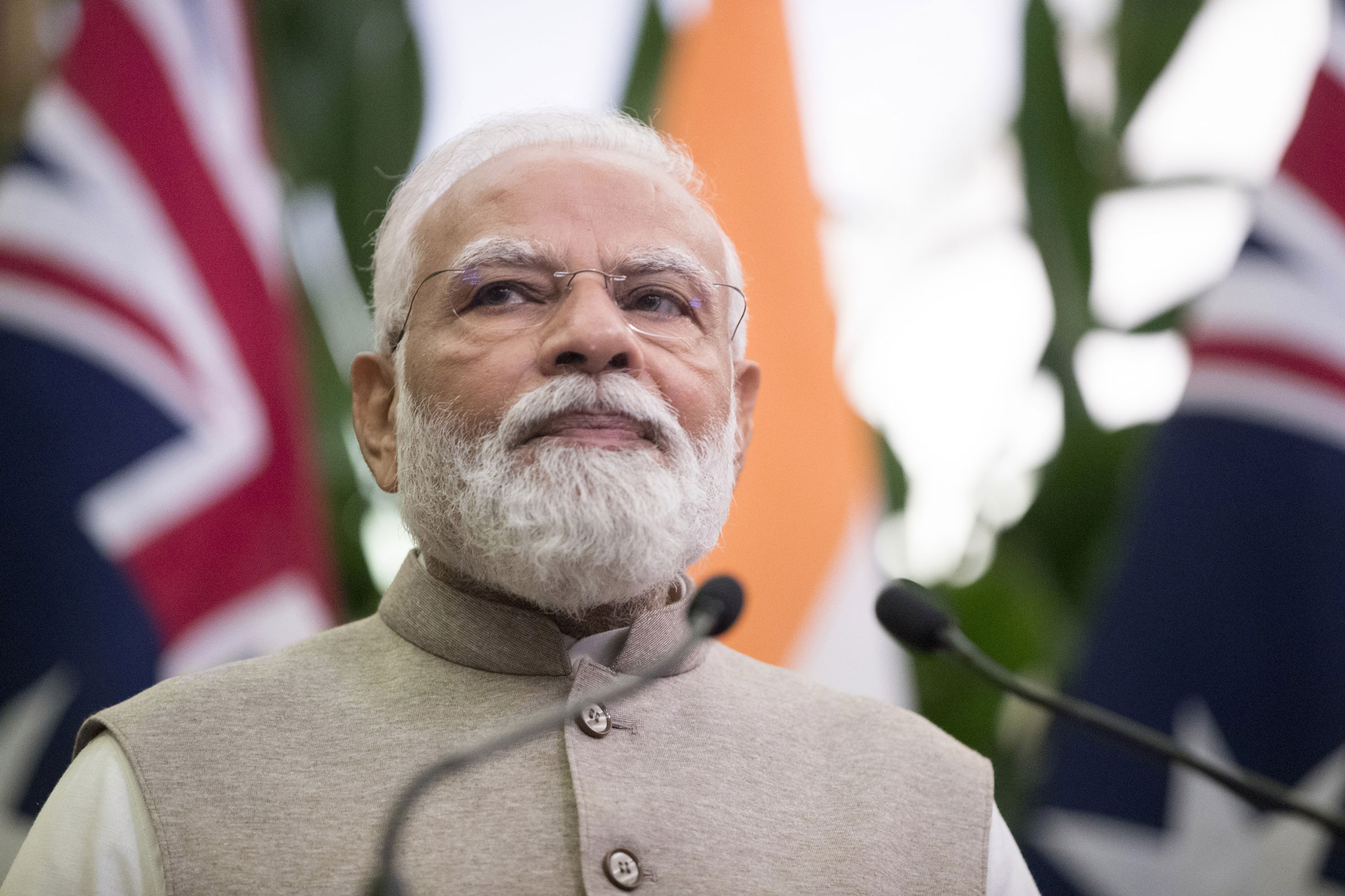 Narendra Modi, India’s prime minister, during a news conference in Sydney, Australia, on May 24, 2023. (Brent Lewin—Bloomberg/Getty Images)