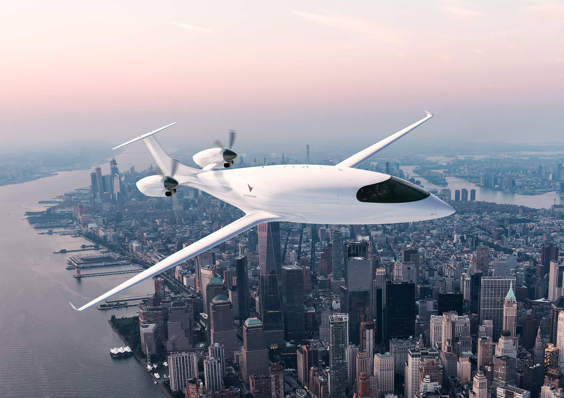 Render of Eviation Alice, the first all-electric aircraft to take flight. (Courtesy of Eviation)