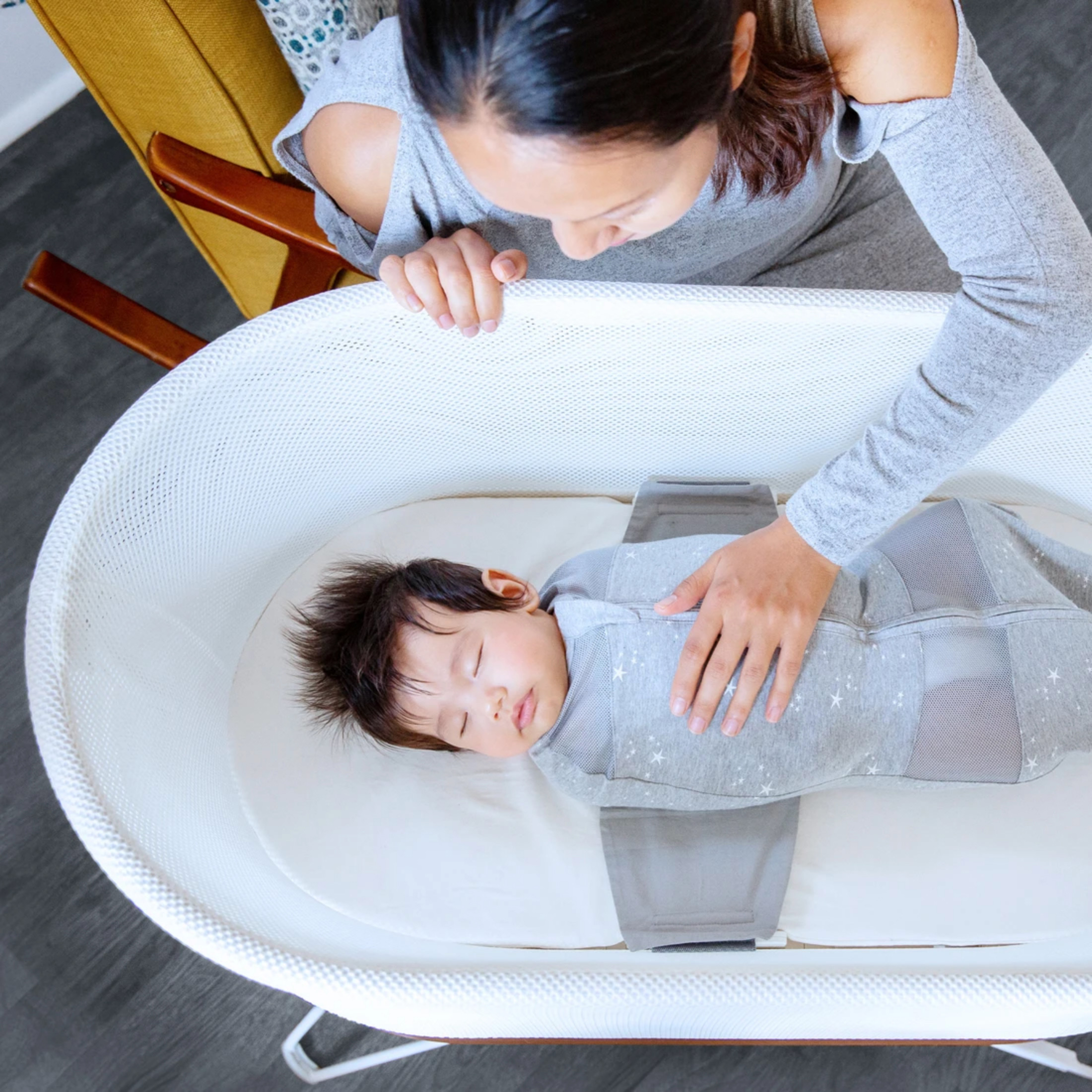 Happiest Baby's SNOO bassinet, which helps babies sleep on their backs. (Courtesy of Happiest Baby)