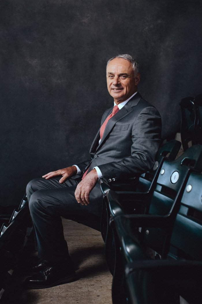 Rob Manfred, Major League Baseball Commissioner, on April 28, 2022 at Citi Field in Queens, New York.
