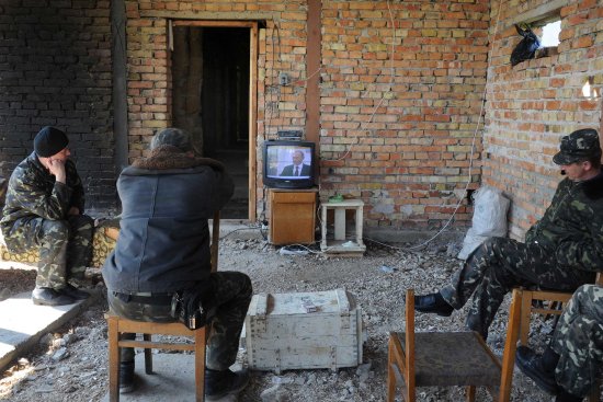 Ukrainian Pilots Watching Putin on TV