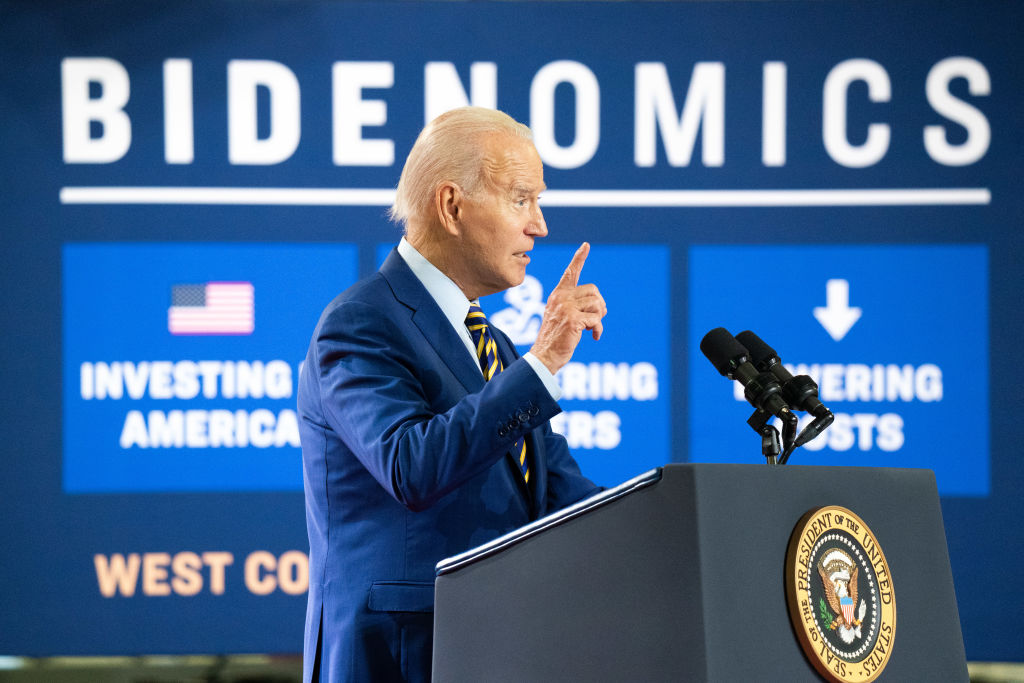 President Joe Biden speaks about his economic plan at the Flex LTD manufacturing plant on July 6, 2023 in West Columbia, South Carolina. (Sean Rayford—Getty Images)