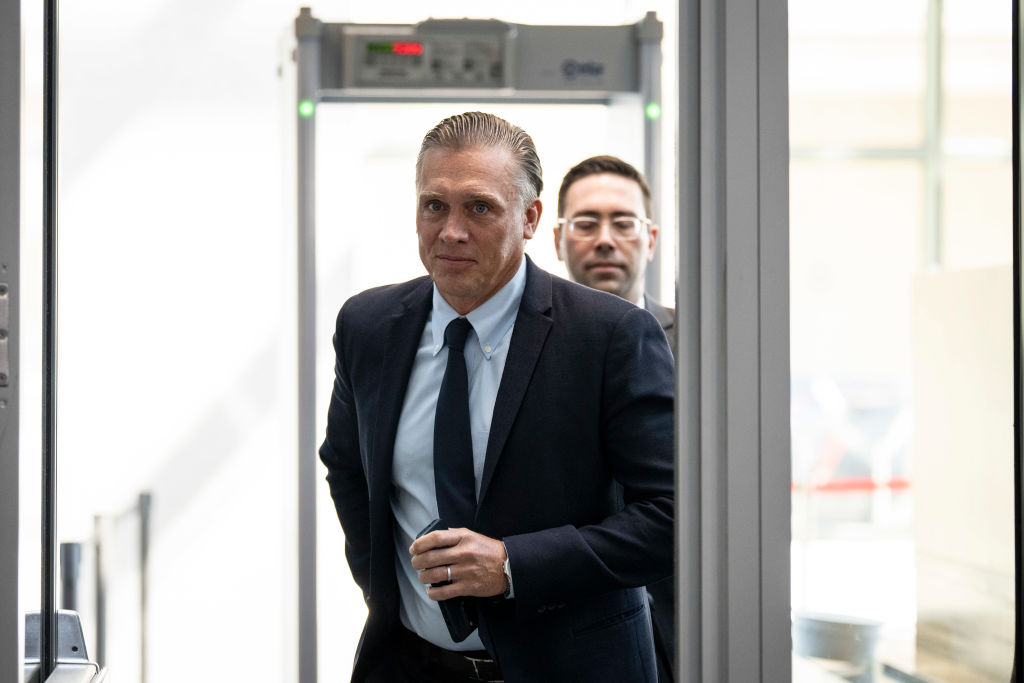 Devon Archer, a former business associate of Hunter Biden, arrives for closed-door testimony with the House Oversight Committee at the O'Neill House Office Building July 31, 2023 in Washington, DC (Drew Angerer—Getty Images)