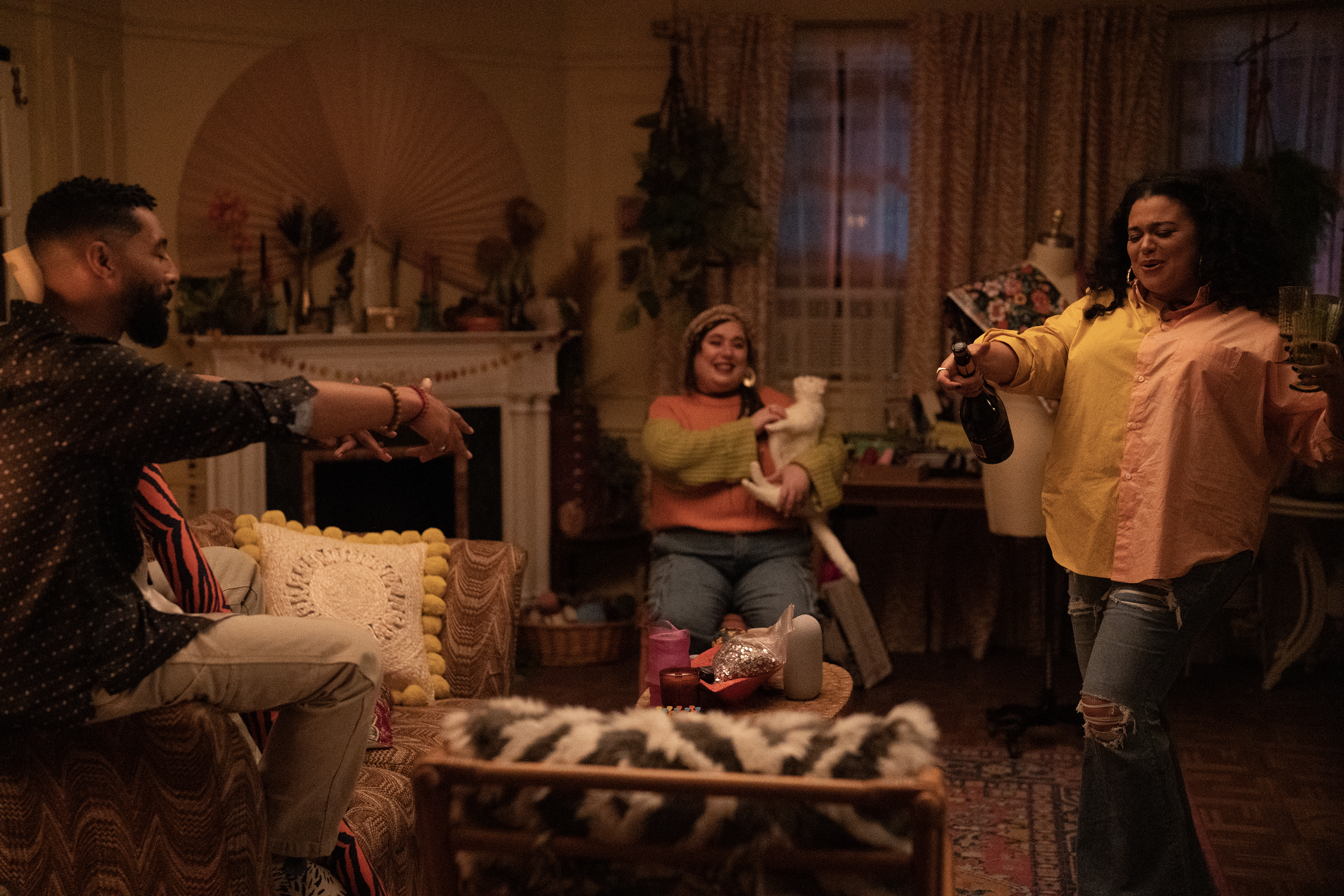 From left: Tone Bell, Liza Treyger, and Michelle Buteau in <i>Survival of the Thickest</i> (Vanessa Clifton—Netflix)