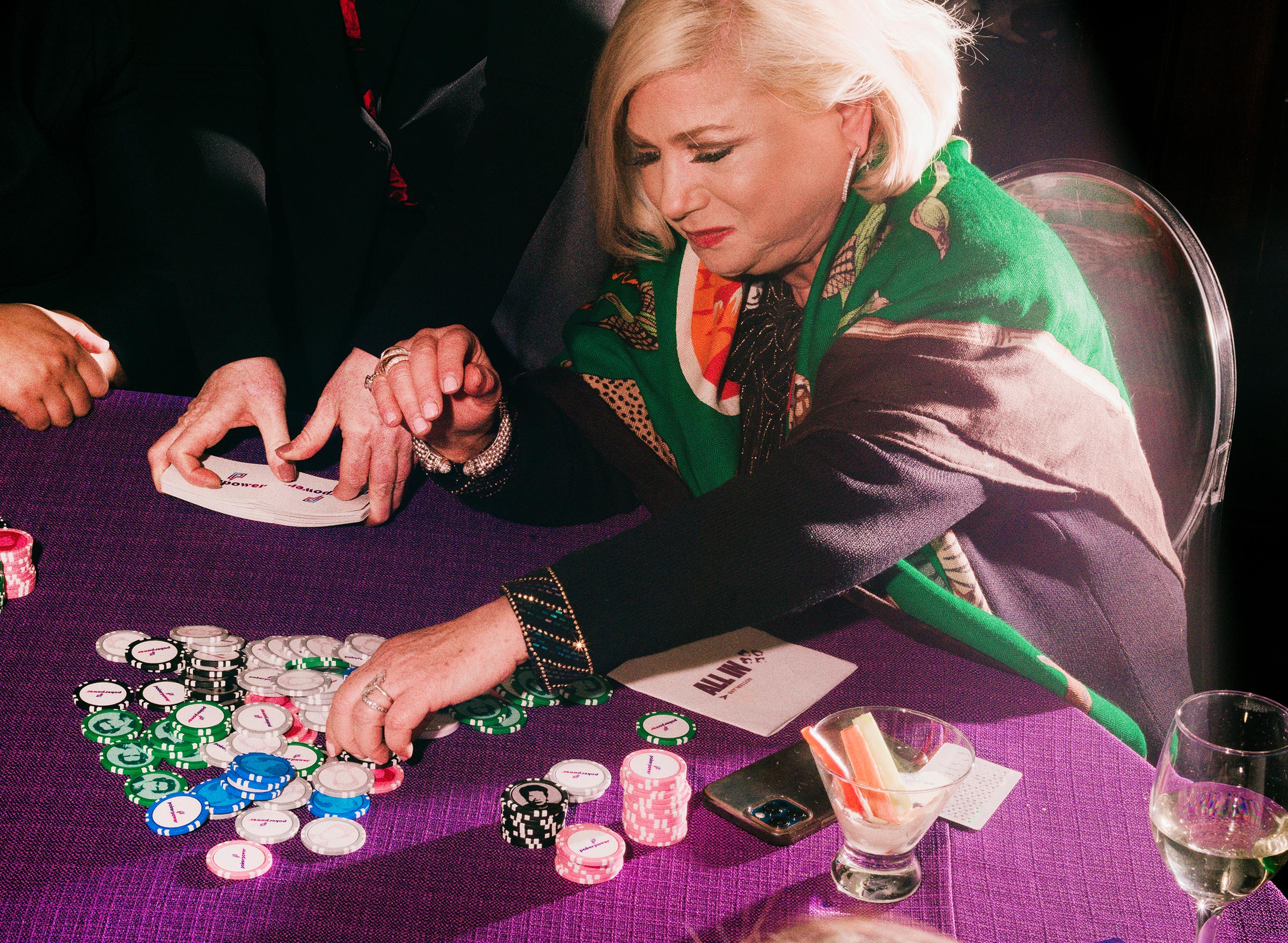 “The forcefield that's around the poker table,” says Just, makes it hard for women “just to go sit in the goddamn seat.” (Tonje Thilesen for TIME)