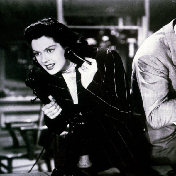 Rosalind Russell and Cary Grant in His Girl Friday.