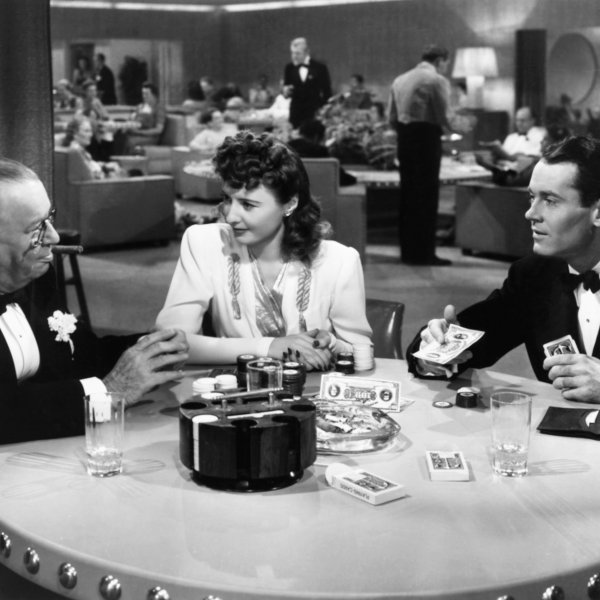 Charles Coburn, Barbara Stanwyck, and Henry Fonda in The Lady Eve.