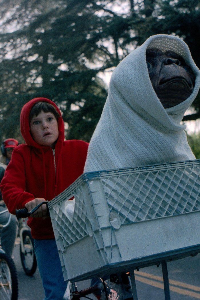 Henry Thomas and E.T. in E.T. the Extra-Terrestrial.