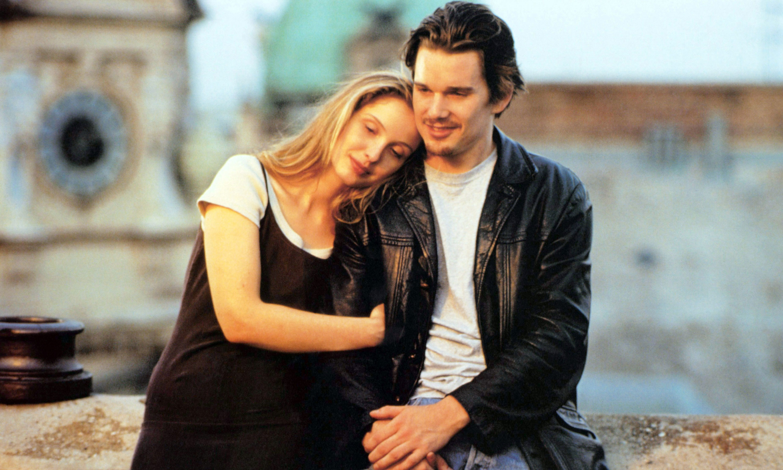 Julie Delpy and Ethan Hawke in <i>Before Sunrise</i>. (Columbia Pictures/Everett Collection)