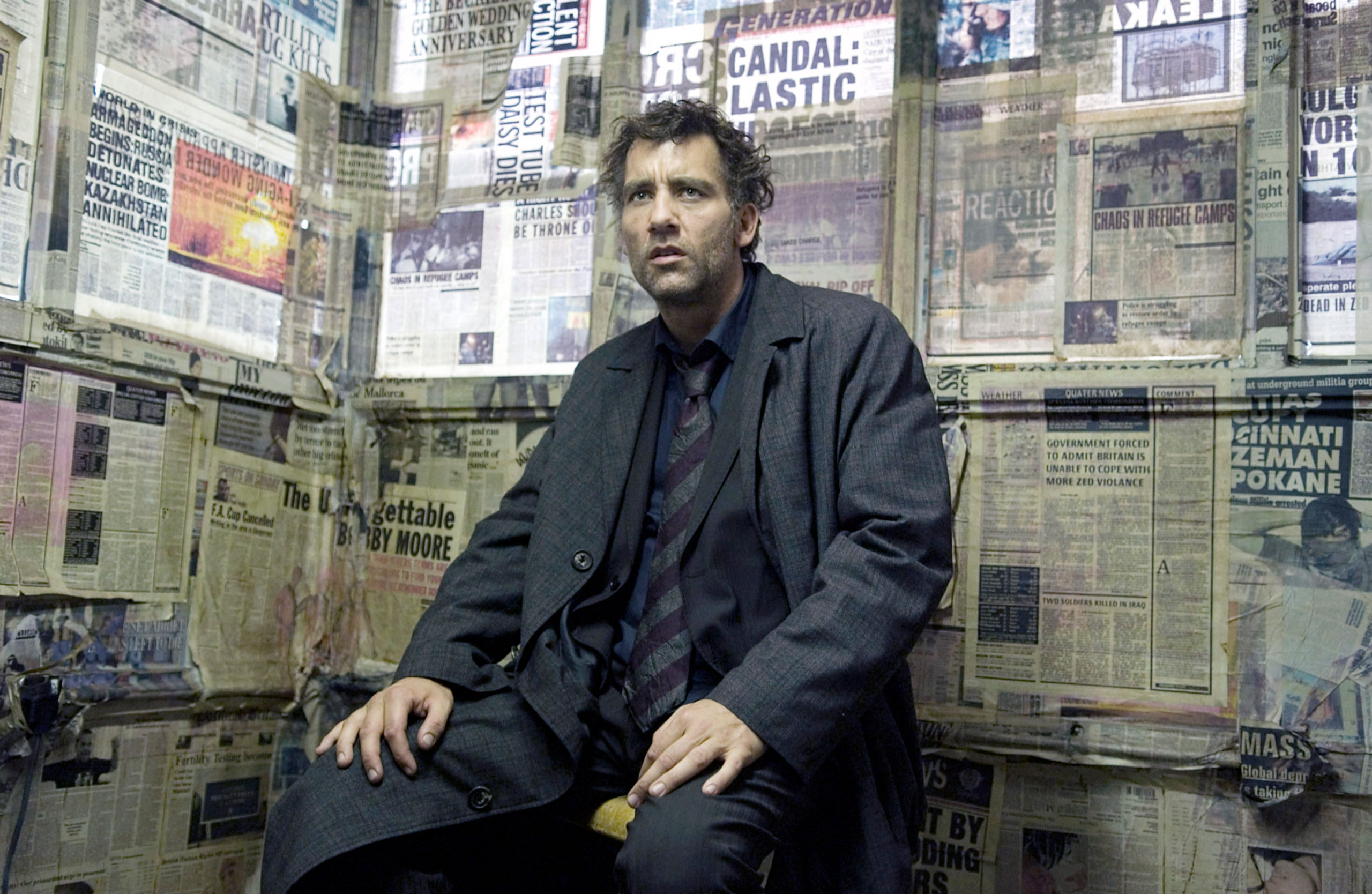 Clive Owen in <i>Children of Men</i>. (Universal Pictures/Everett Collection)