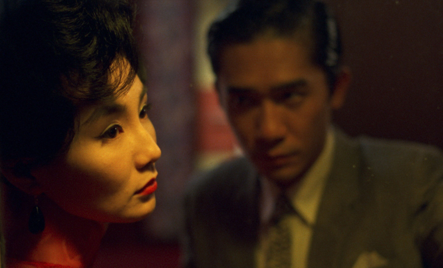 Maggie Cheung and Tony Leung in <i>In the Mood for Love</i>. (Courtesy Janus Films)