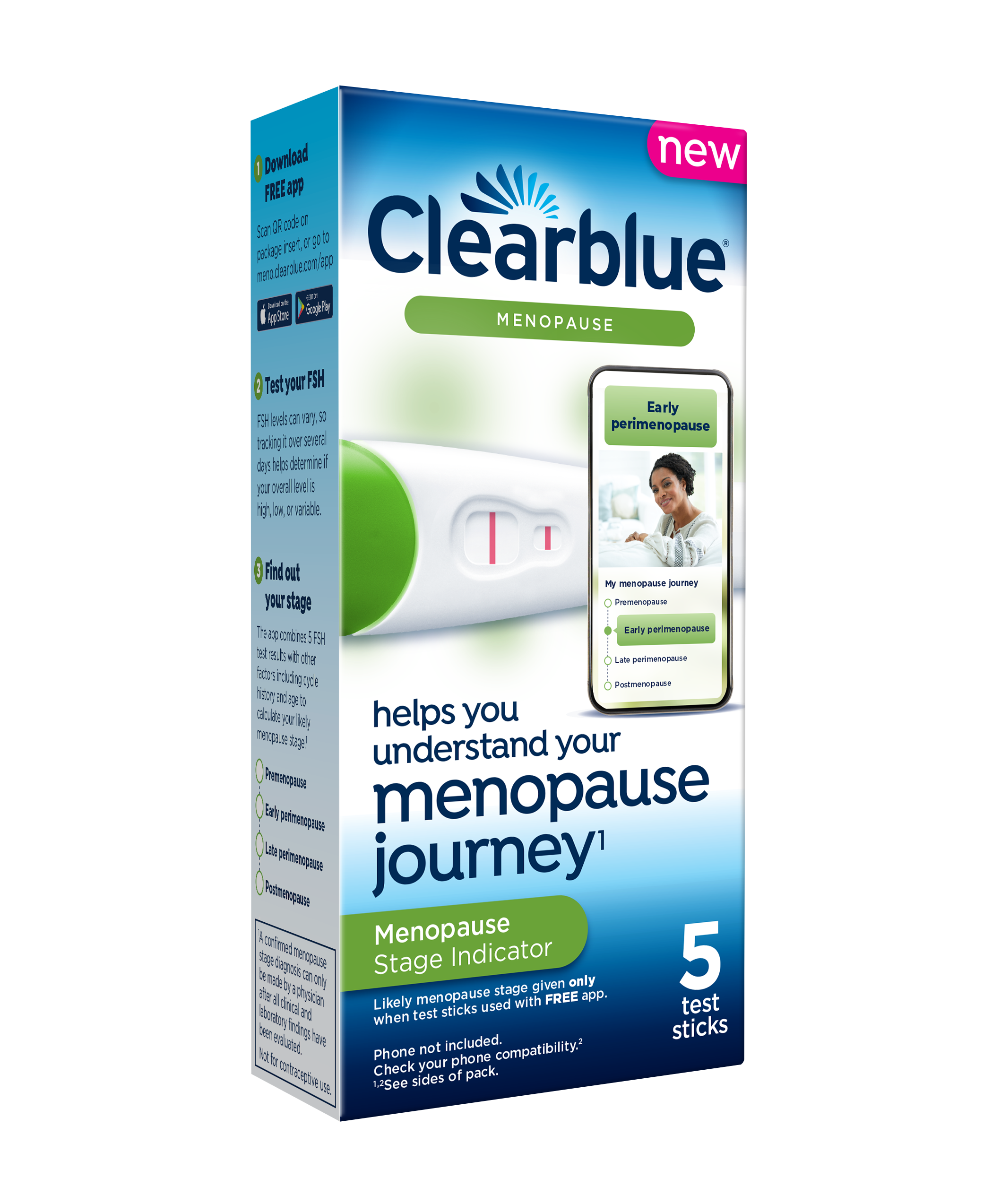 A Clearblue at-home menopause test kit