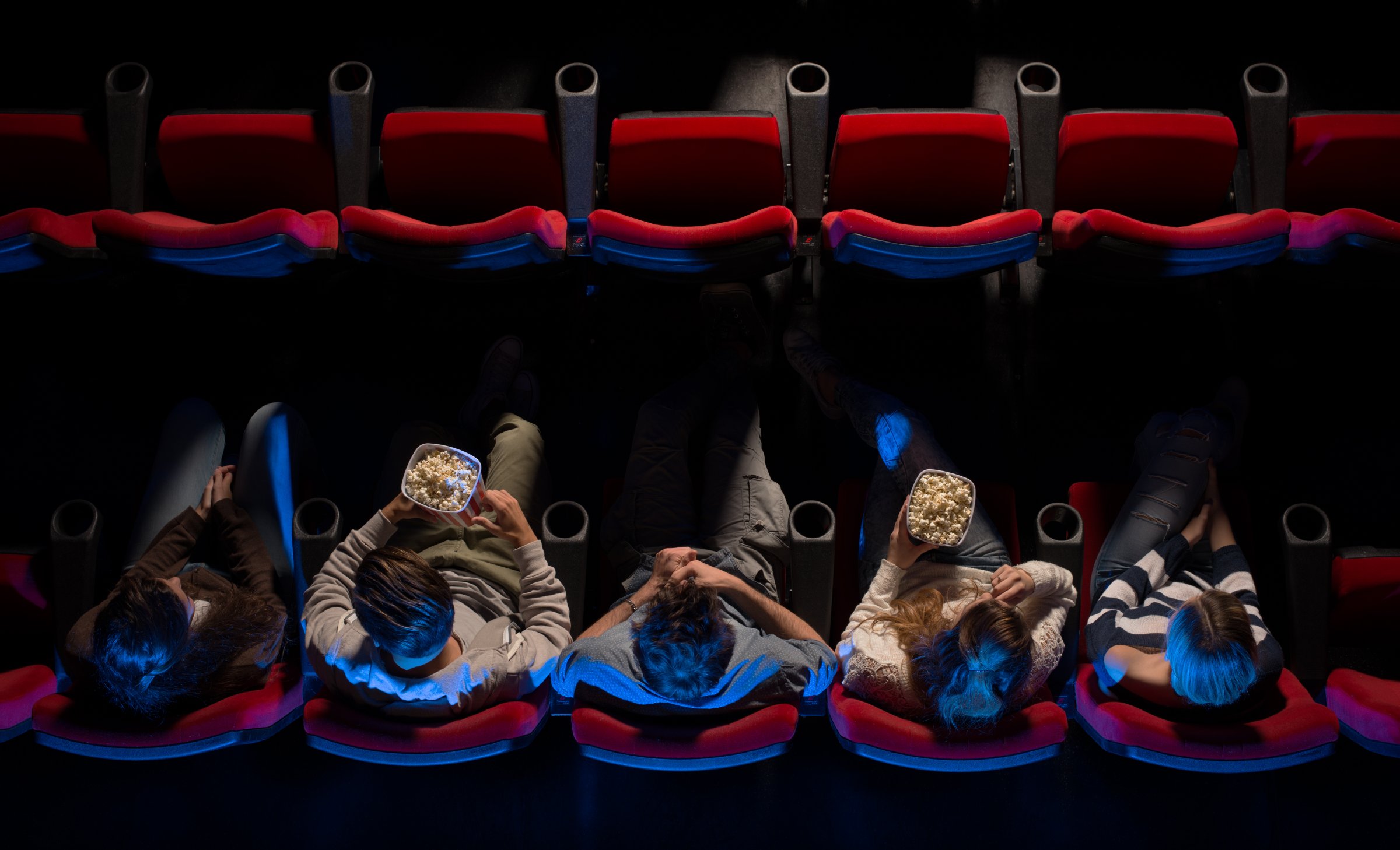 People at the cinema top view