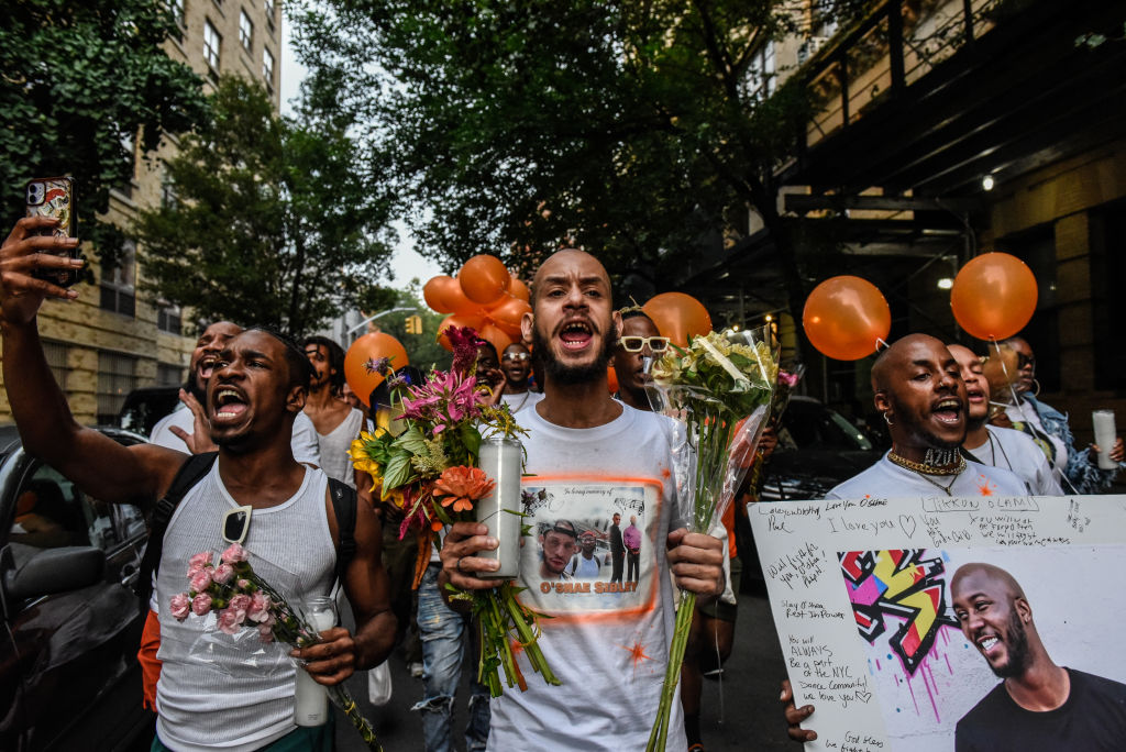 Vigil At LGBTQ Community Center  For Black Gay Man Stabbed At Brooklyn Gas Station For Dancing