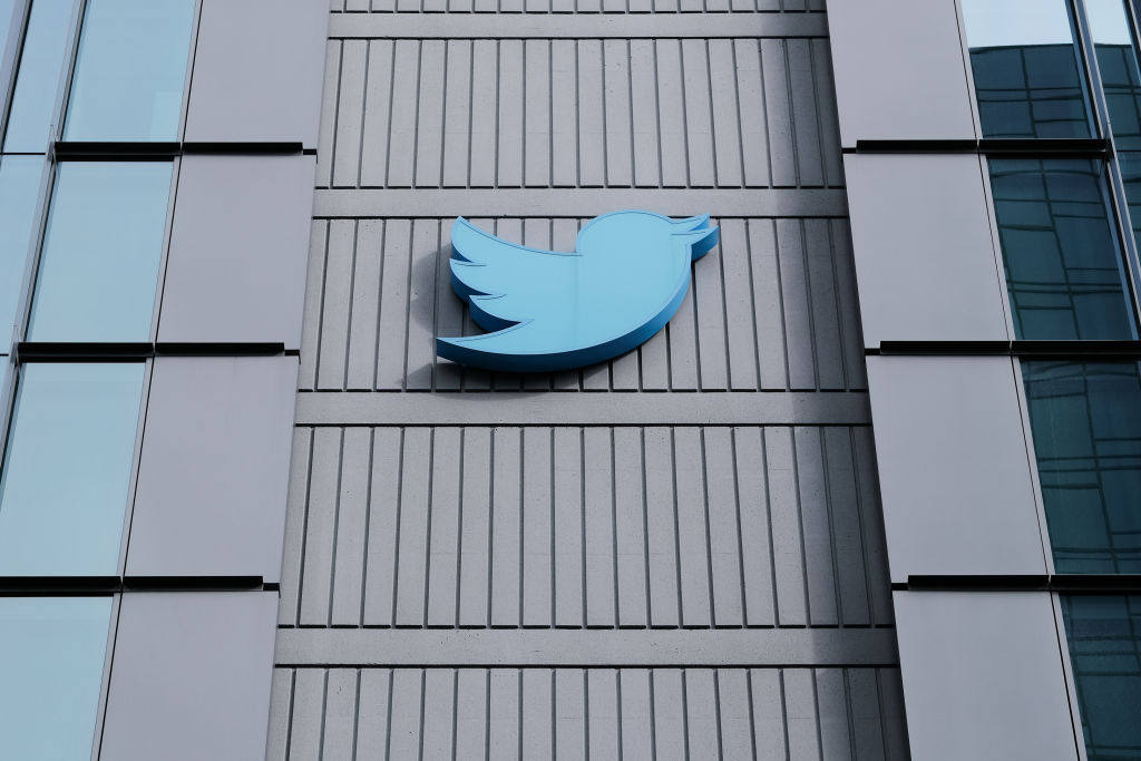 SAN FRANCISCO, CA - NOVEMBER 04: Twitter headquarters stands on 10th Street on November 4, 2022 in San Francisco, California. (David Odisho/Getty Images)