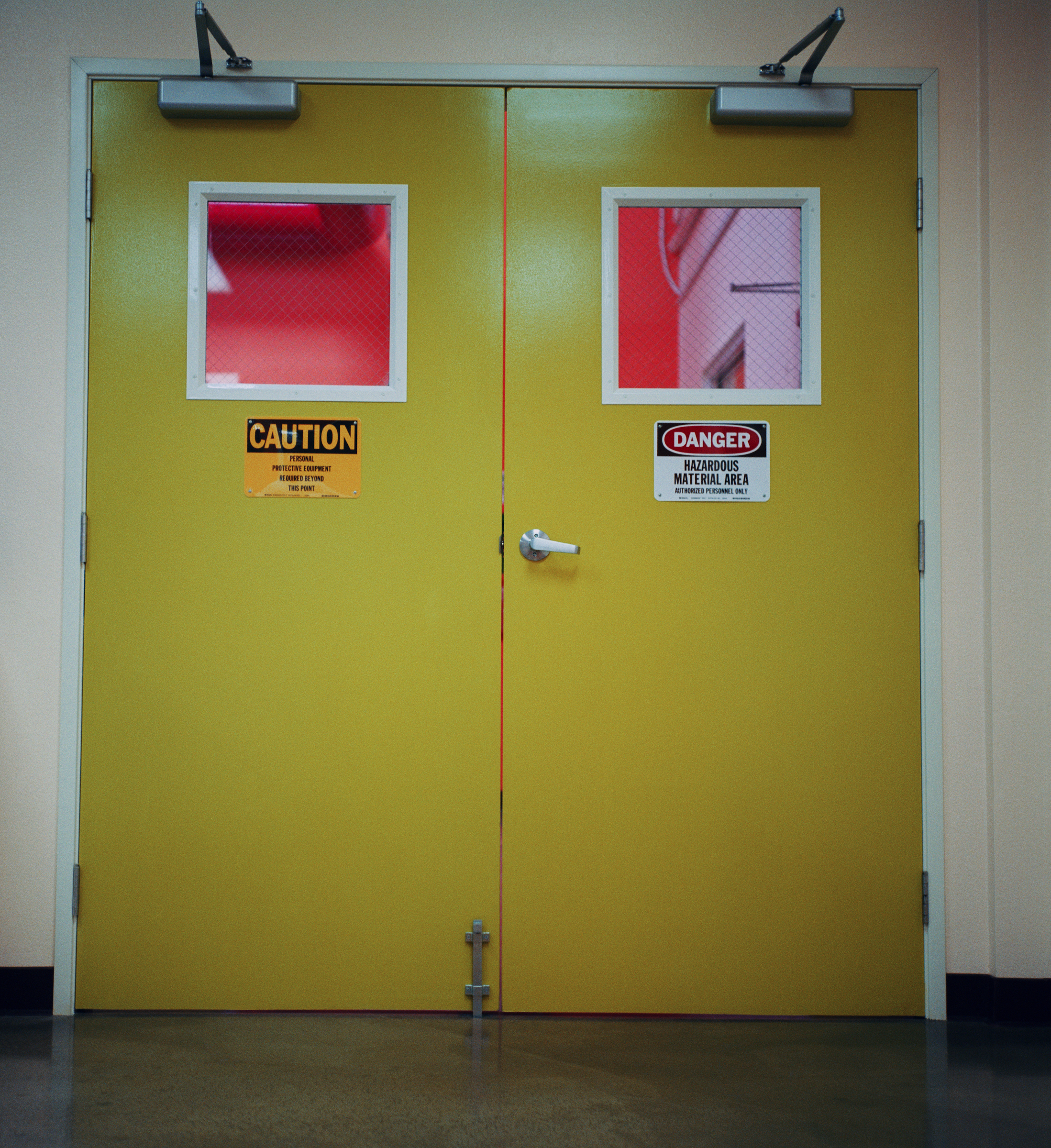 Closed Laboratory Doors