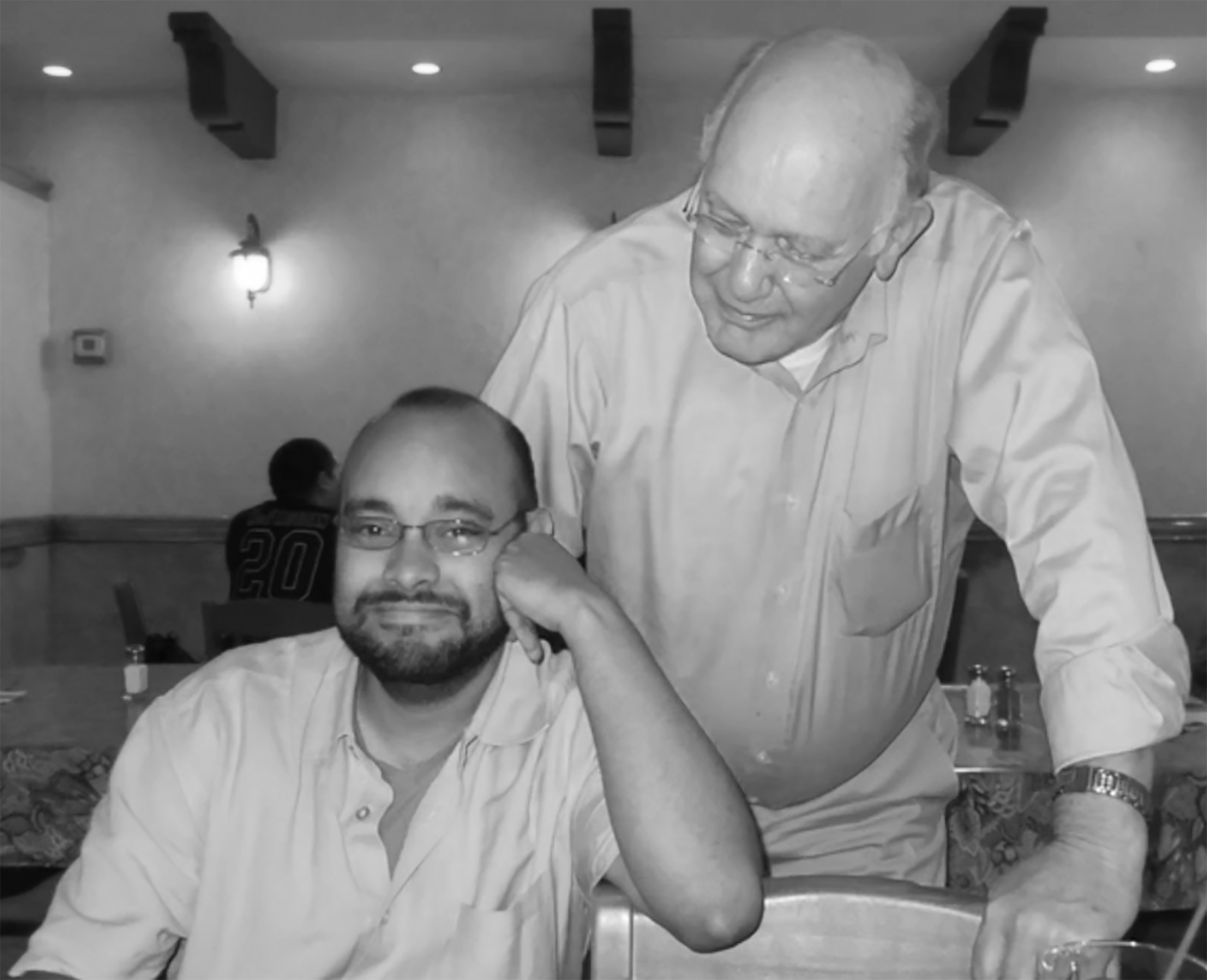 Dr. Phillip Atiba Solomon, left, with his father Dr. Edwin L. Goff in Los Angeles in 2008