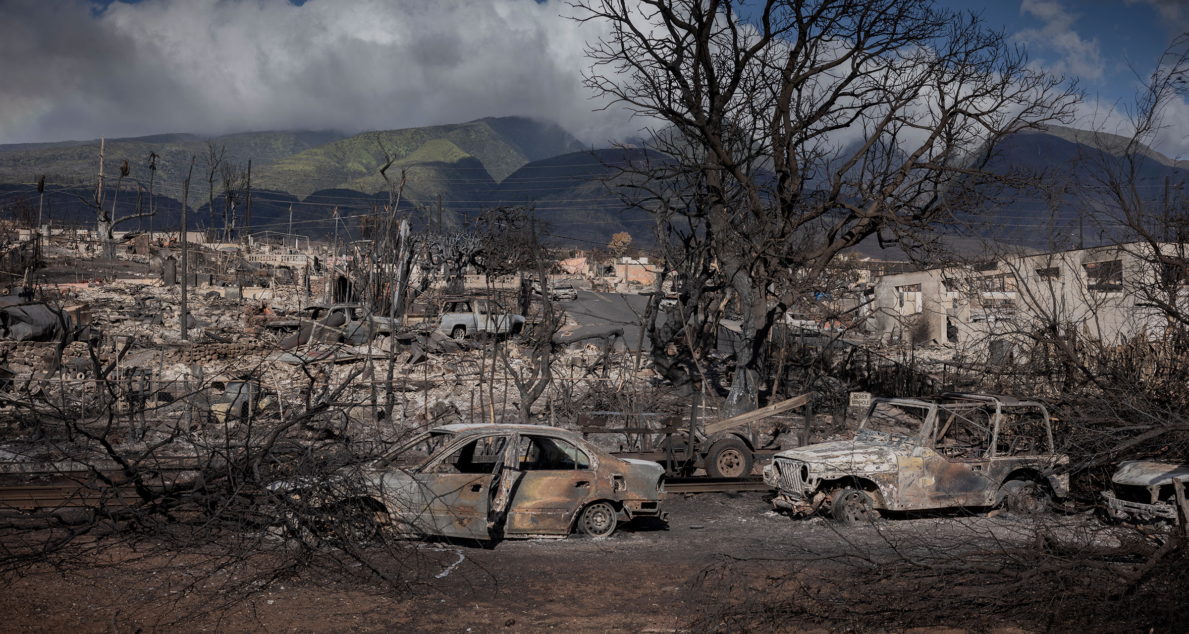 The landscape of destruction in Lahaina, Maui, seen on Aug. 14. (David Butow for TIME)