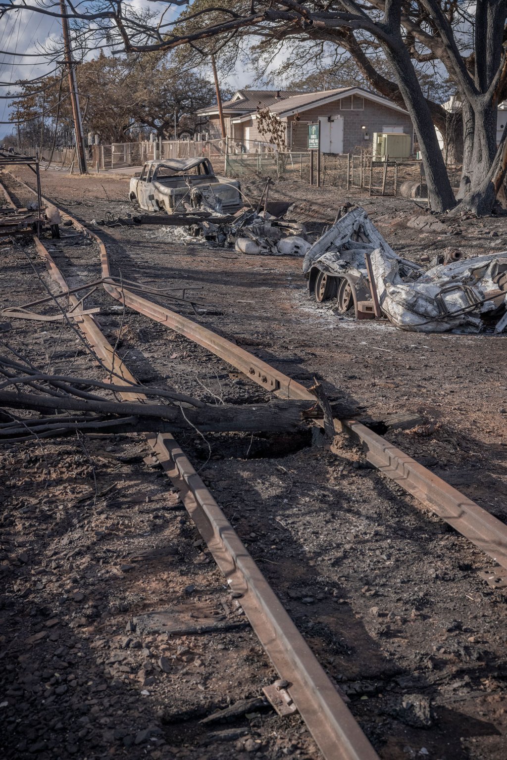 Scenes of devastation where deadly fires swept through Lahaina, on Aug. 14. David Butow for TIME