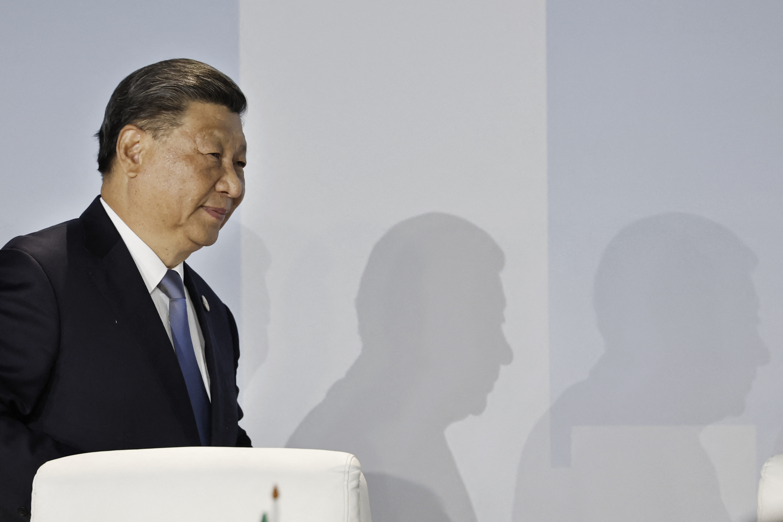 Chinese President Xi Jinping looks on during the 2023 BRICS Summit in Johannesburg on Aug. 24, 2023. (Marco Longari—AFP/Getty Images)