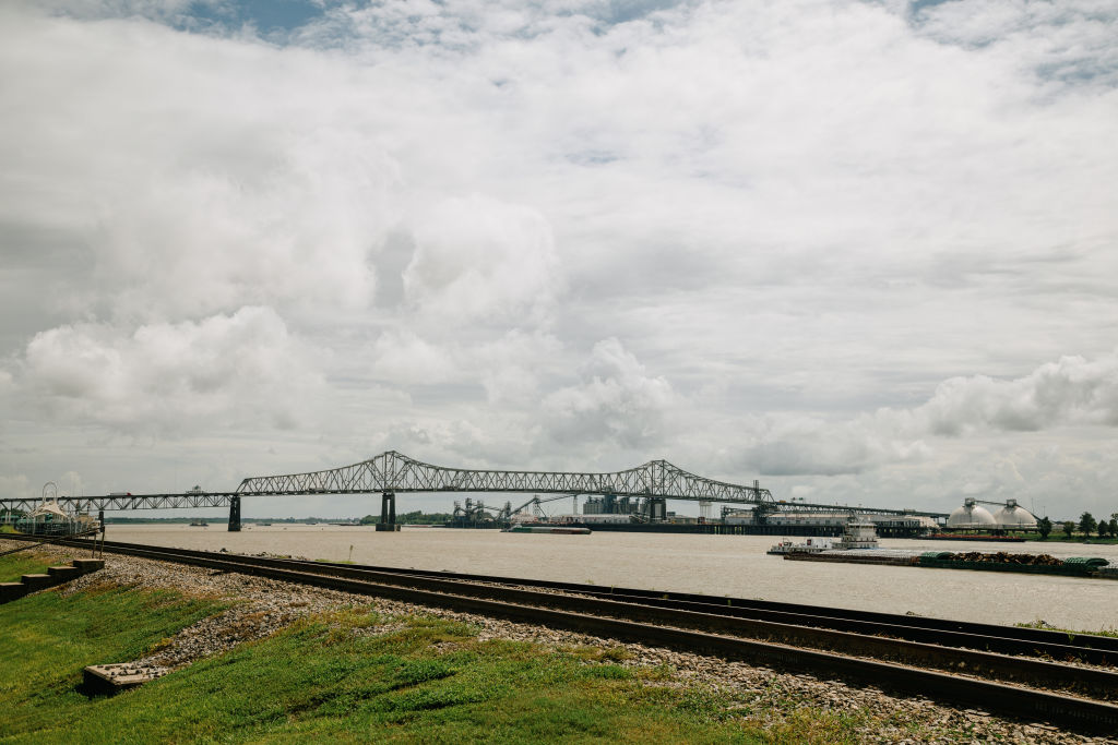 The Mississippi River Bridge in Baton Rouge, Louisiana.