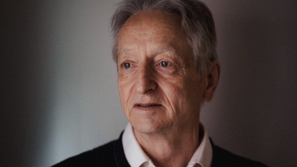 Dr. Geoffrey Hinton, an artificial intelligence pioneer, at his home in Toronto on Monday, April 24, 2023.