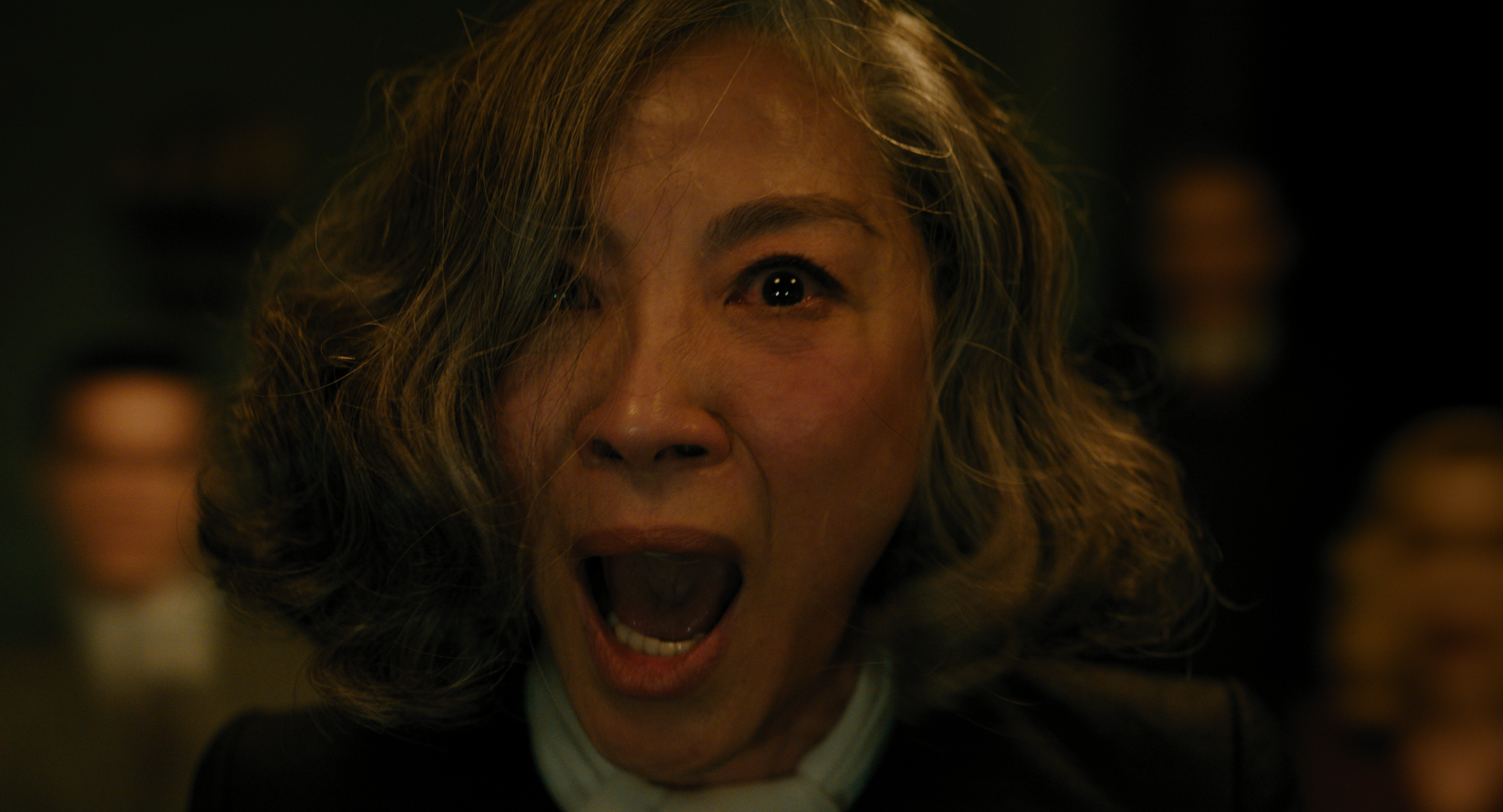 Michelle Yeoh as Mrs. Reynolds in <em>A Haunting in Venice</em> (20th Century Studios)