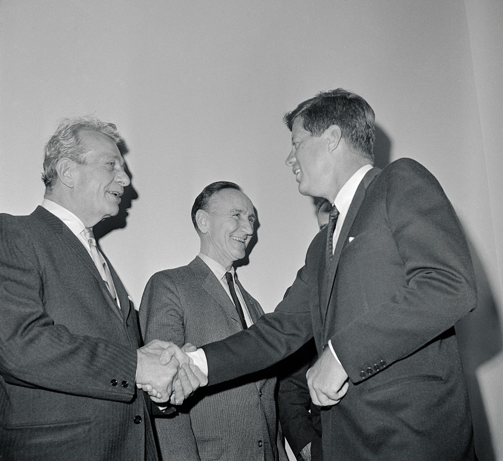 President Kennedy Greeting Everett Dirksen