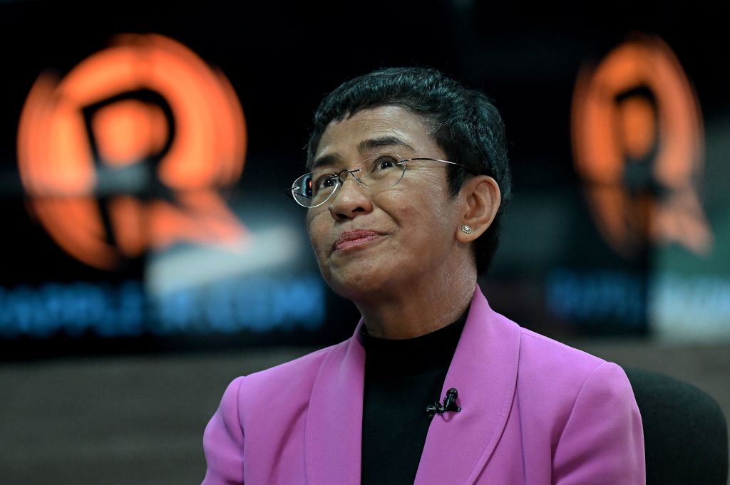 Maria Ressa at Rappler offices in Pasig, Metro Manila, on Jan. 18, 2023. (Jam Sta. Rosa—AFP/Getty Images)