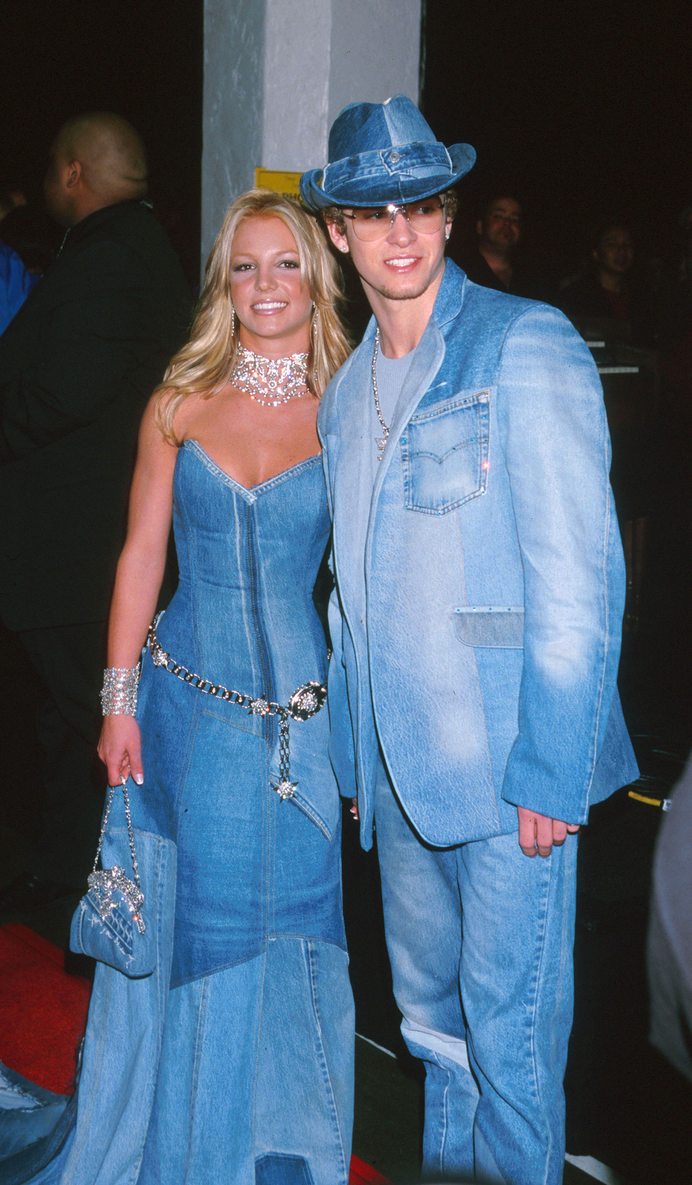 Spears and Justin Timberlake at the Shrine Auditorium in Los Angeles in 2001.