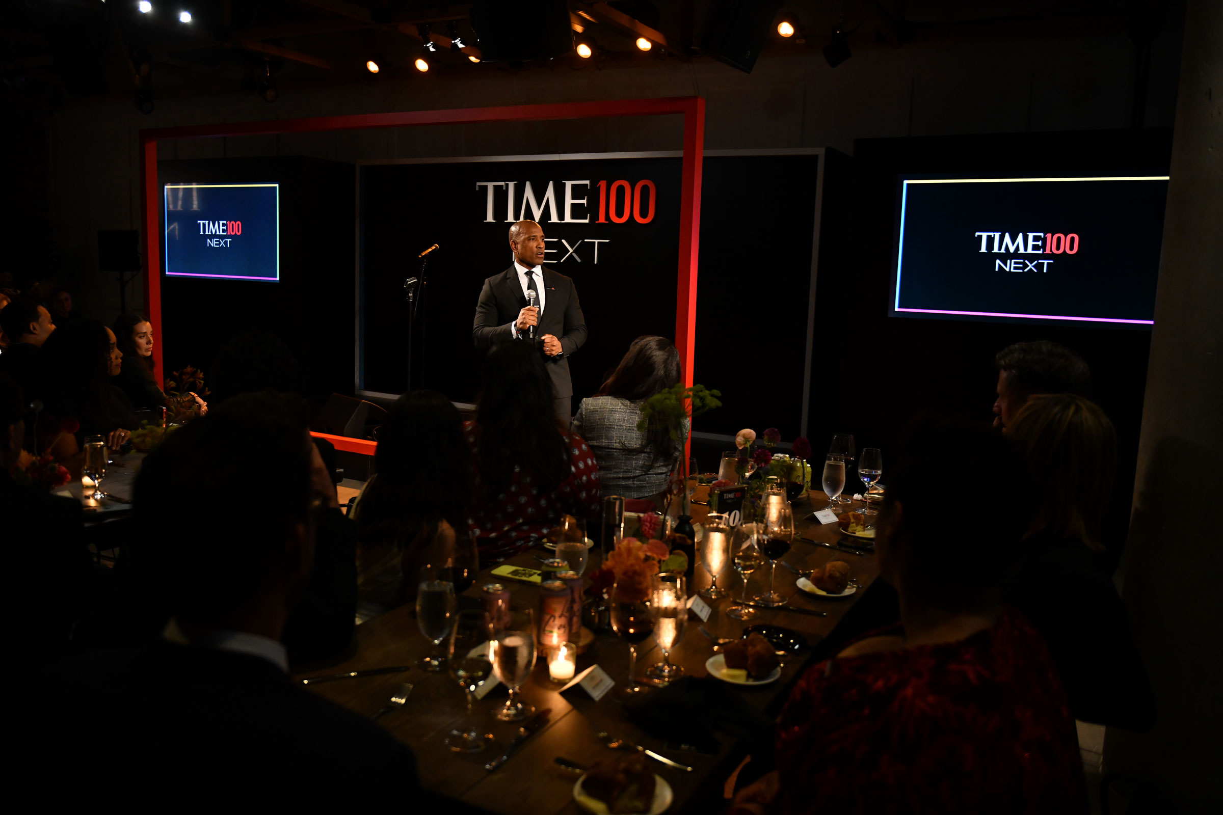 Victor Glover speaks during the 2023 TIME100 Next Gala at Second Floor in New York City, on Oct. 24, 2023. (Craig Barritt—Getty Images for TIME)