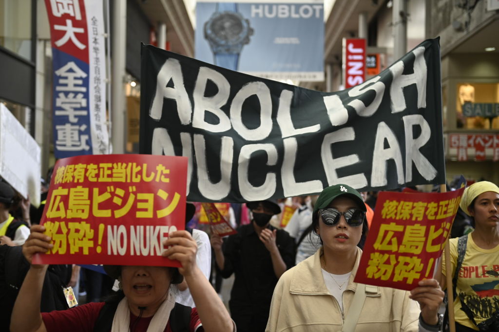 Demonstration against ongoing war in Ukraine and nuclear weapons in Japan