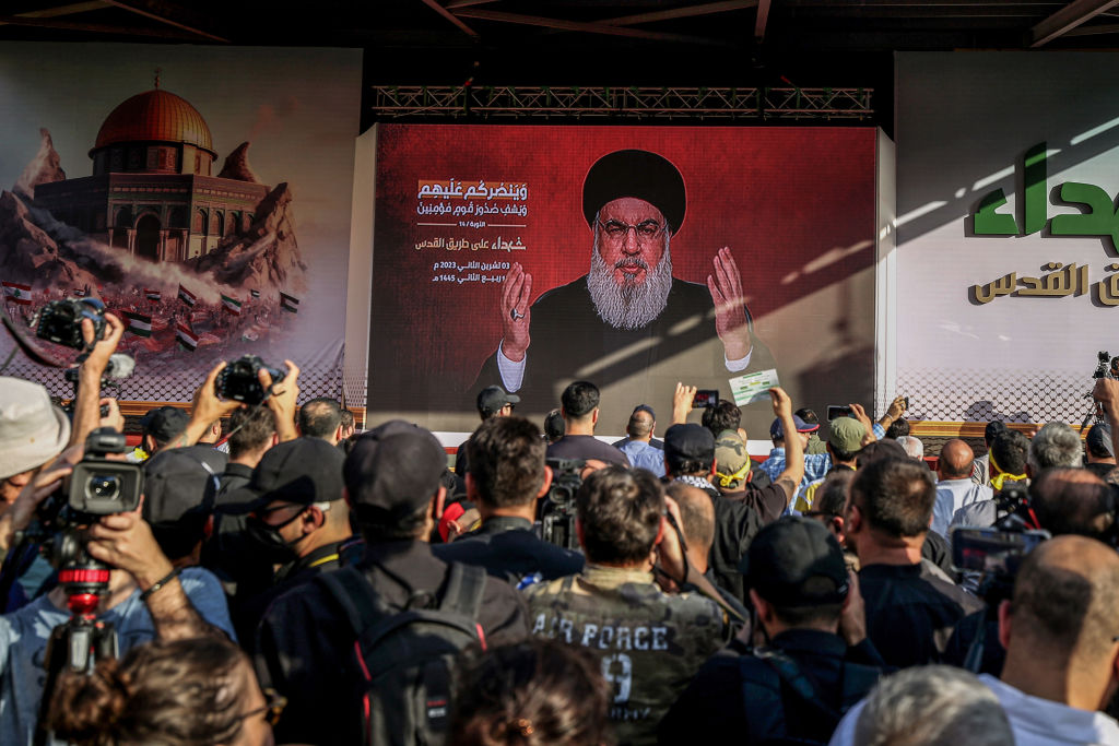 Hezbollah leader Hassan Nasrallah speech in Lebanon