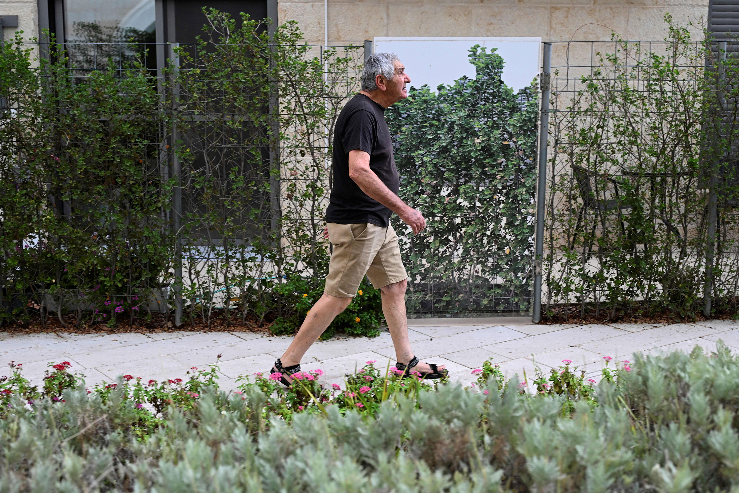 Yaakov Weissmann walks in Tel Aviv on Oct. 16, 2023.