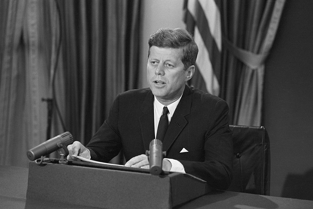 President Kennedy Delivering Speech
