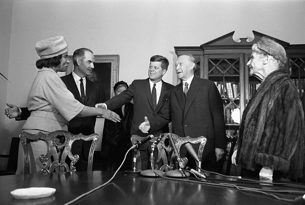 President Kennedy Introducing Konrad Adenauer