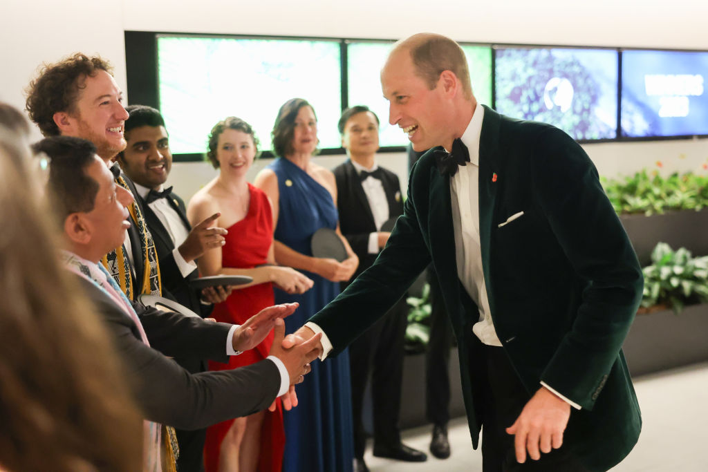Prince William, Prince of Wales, speaks with the winners during the 2023 Earthshot Prize Awards Ceremony on November 7, 2023 in Singapore.
