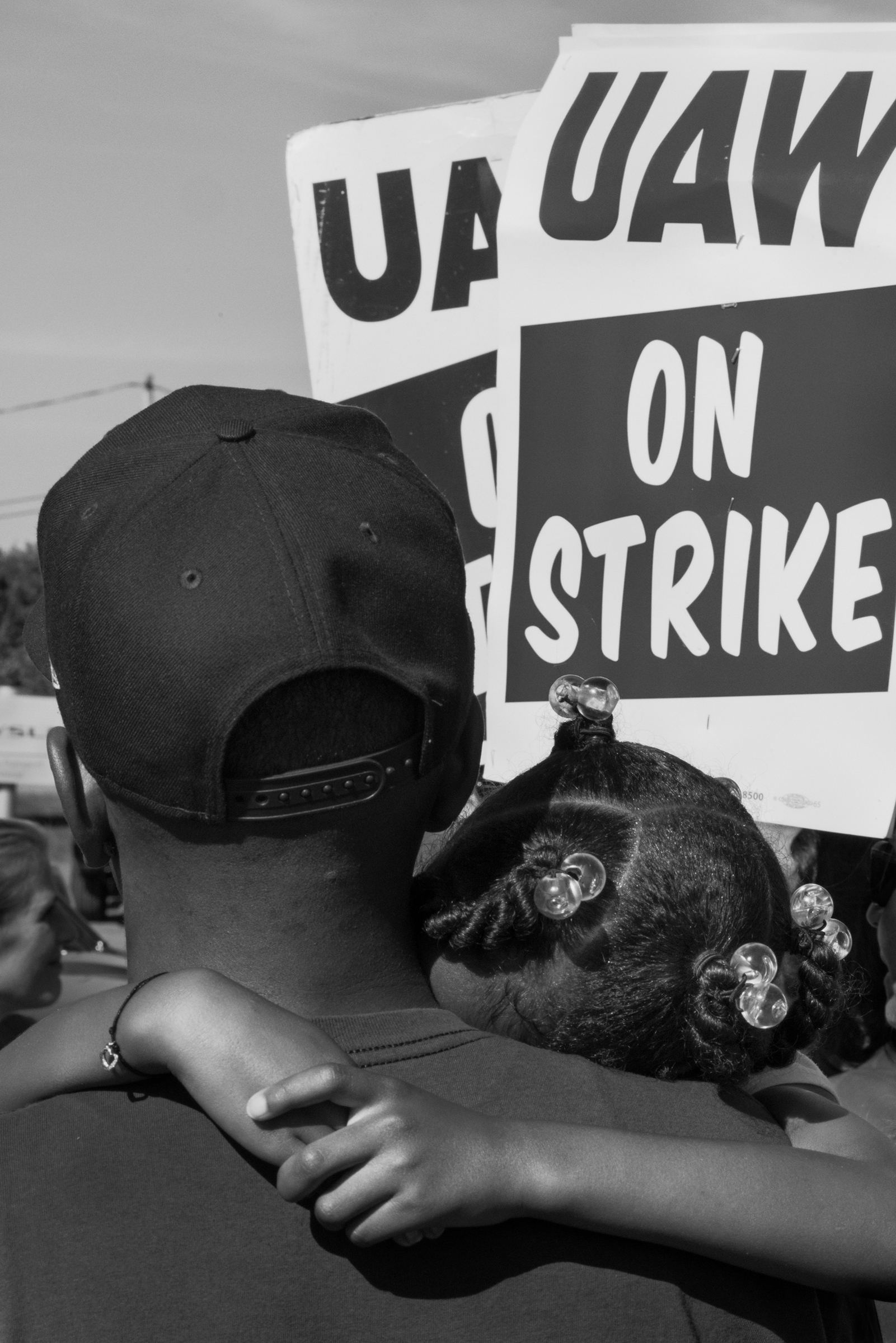 Strikers on the United Auto Workers picket line in September.