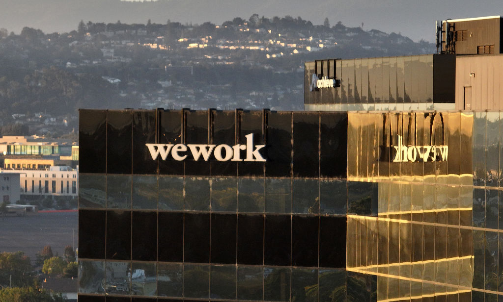 The WeWork office in San Mateo, California on Nov. 01, 2023