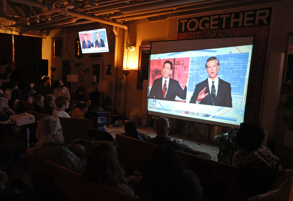 Watch Party Held For Debate Between California Governor Newsom And Florida Gov. DeSantis