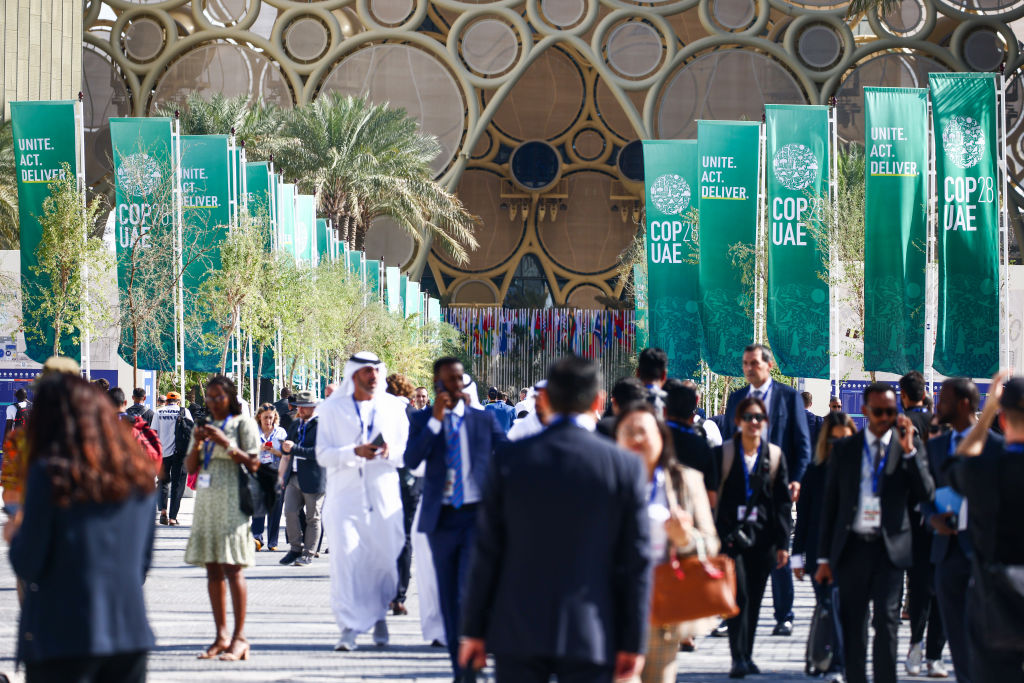 The 28th Conference of the Parties to the United Nations Framework Convention on Climate Change takes place on 30 to Dec. 12 2023 in Expo City Dubai. Dubai, United Arab Emirates.