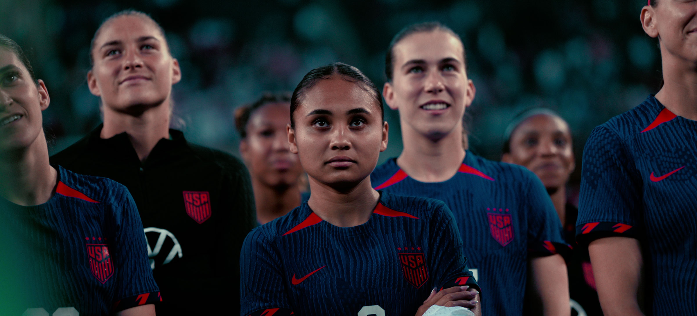 Alyssa Thompson and the U.S. Women’s World Cup Team.
