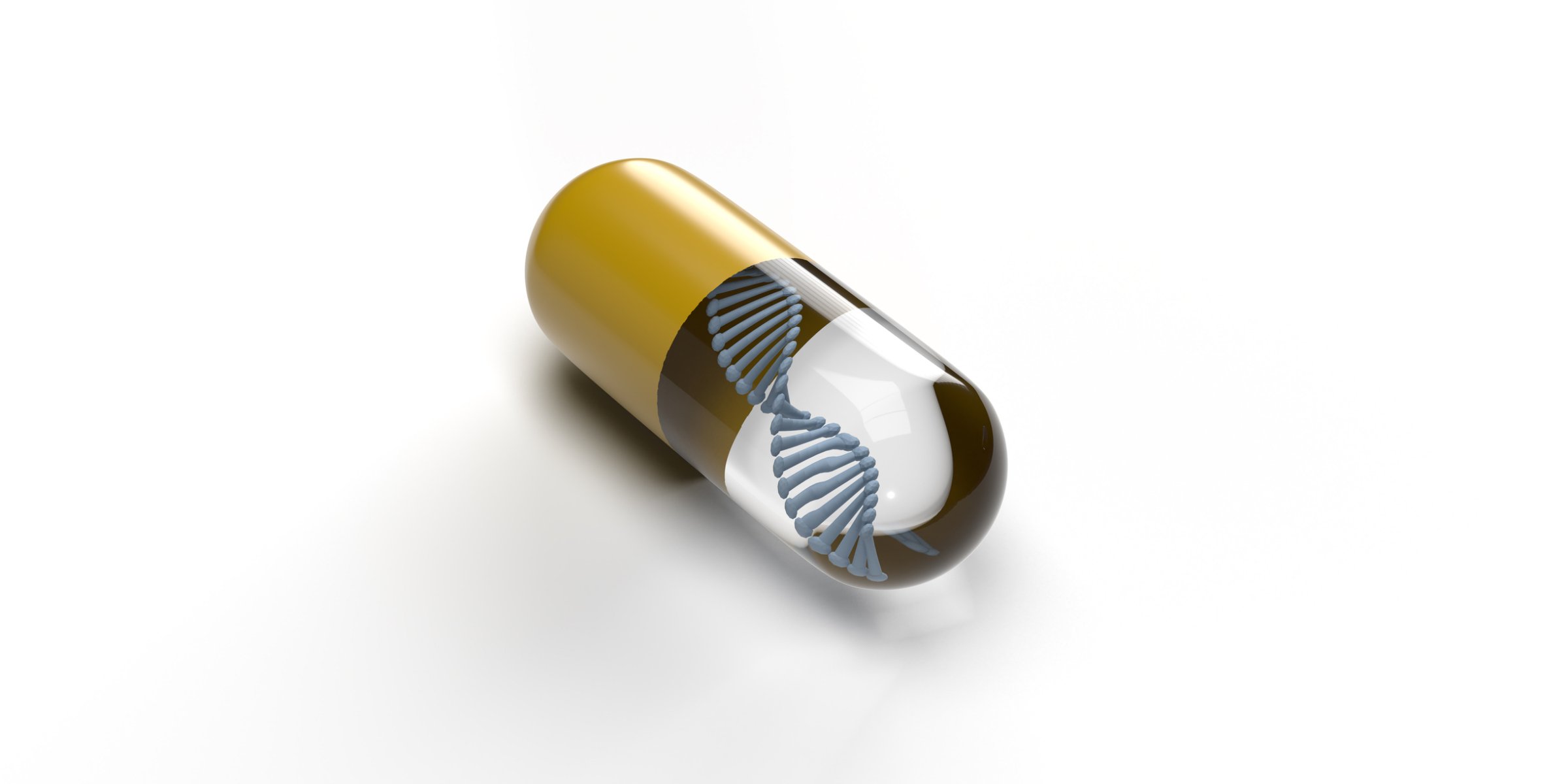 DNA icon in medical pill